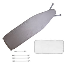 Load image into Gallery viewer, Silicone Ironing Board Cover - Scorch Proof with Bonus Adjustable Fasteners and Protective Mesh (15&quot; X 54&quot; - Grey)
