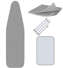 Load image into Gallery viewer, Silicone Ironing Board Cover - Scorch Proof with Bonus Adjustable Fasteners and Protective Mesh (15&quot; X 54&quot; - Grey)
