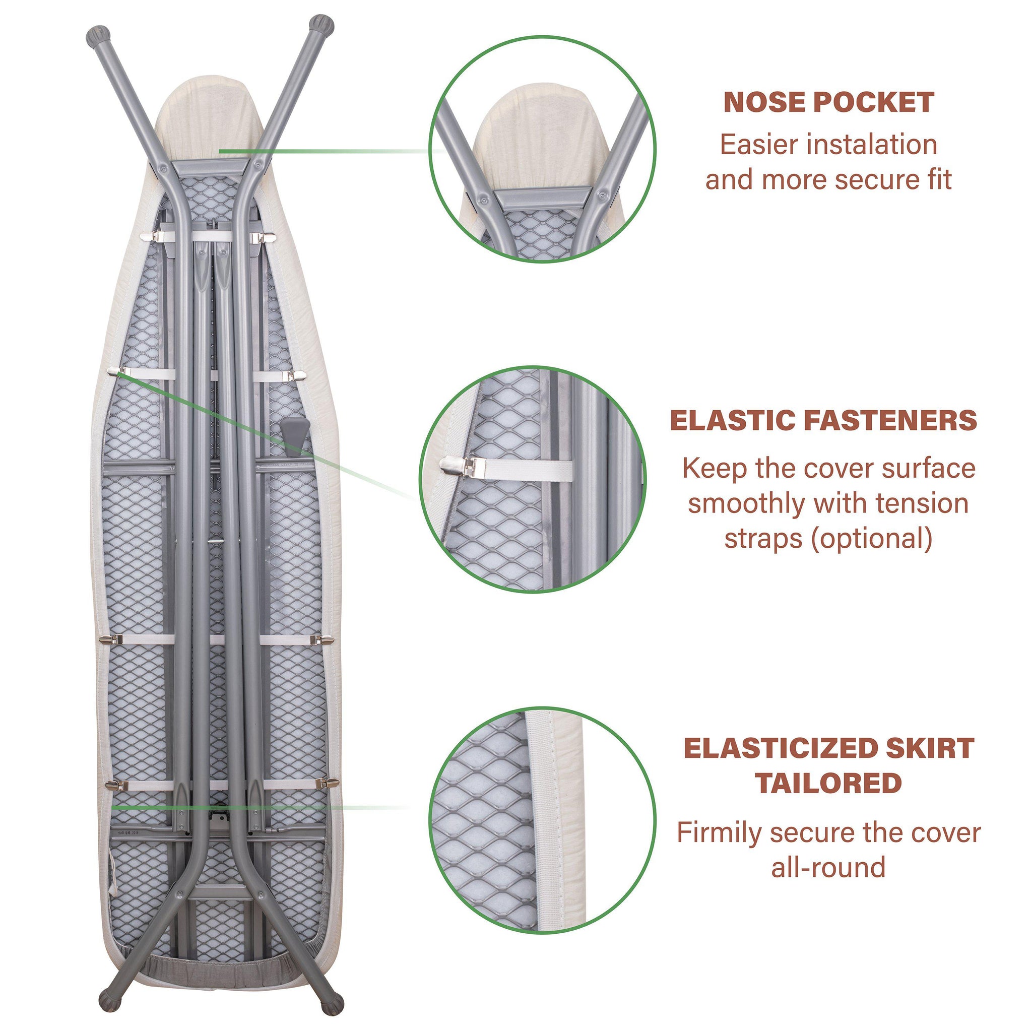 TriFusion Silicone Ironing Board Cover - Scorch Proof with Bonus Adjus –  Balffor