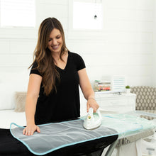 Load image into Gallery viewer, TriFusion Silicone Ironing Board Cover - Scorch Proof with Bonus Adjustable Fasteners and Protective Mesh (15&quot; X 54&quot;)
